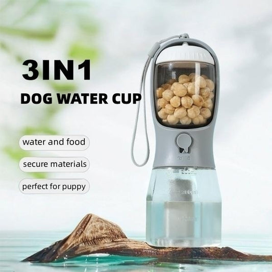 3-in-1 Portable Dog Water Bottle & Container