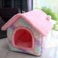 Foldable Dog House Pet Cat Bed Winter Dog Villa Sleep Kennel Removable Nest Warm Enclosed Cave Sofa Pets Supplies