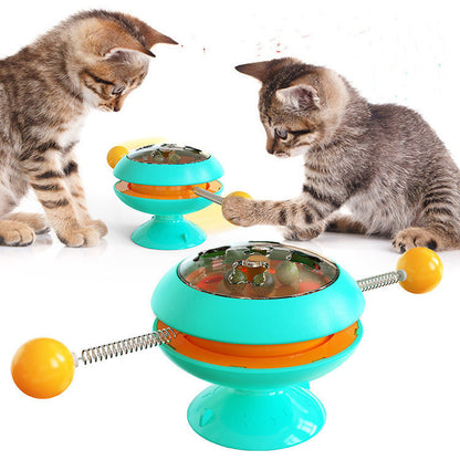 Rotatable Interactive Cat Toy with Catnip