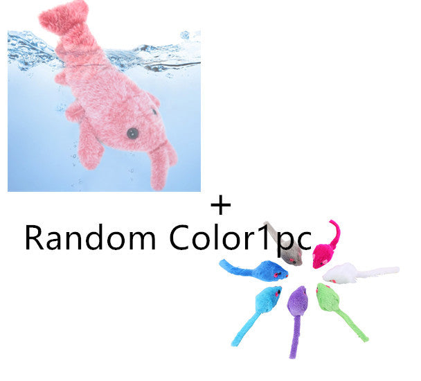 USB Rechargeable Electric Jumping Shrimp Cat Toy