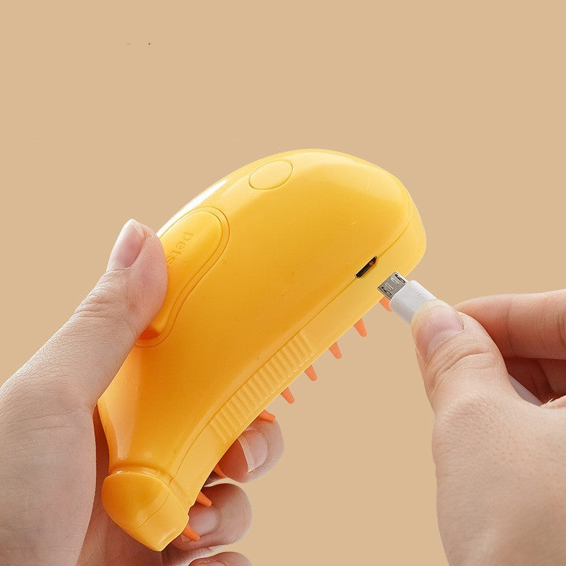 3-in-1 Electric Steam Pet Brush