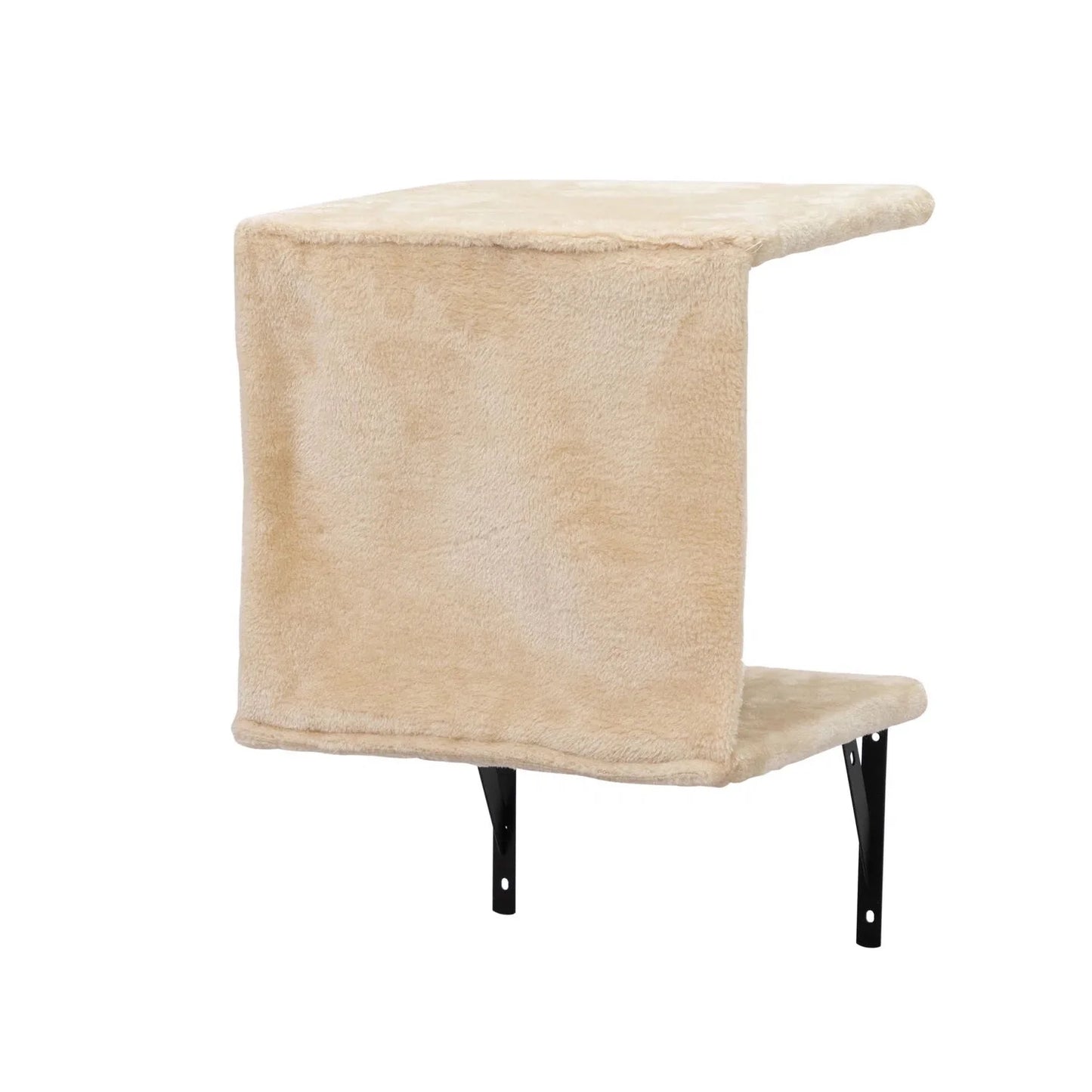 Cat Wall Shelves and Perches Set of 5, Sleeping Playing Lounging Climbing Cat Tree House for Multiple Cats, Beige