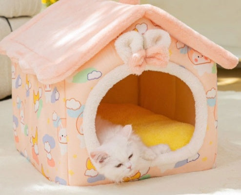 Foldable Pet House Bed