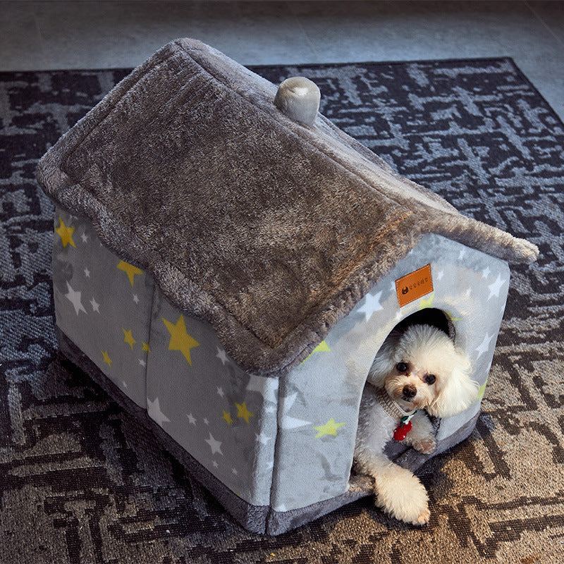 Foldable Pet House Bed