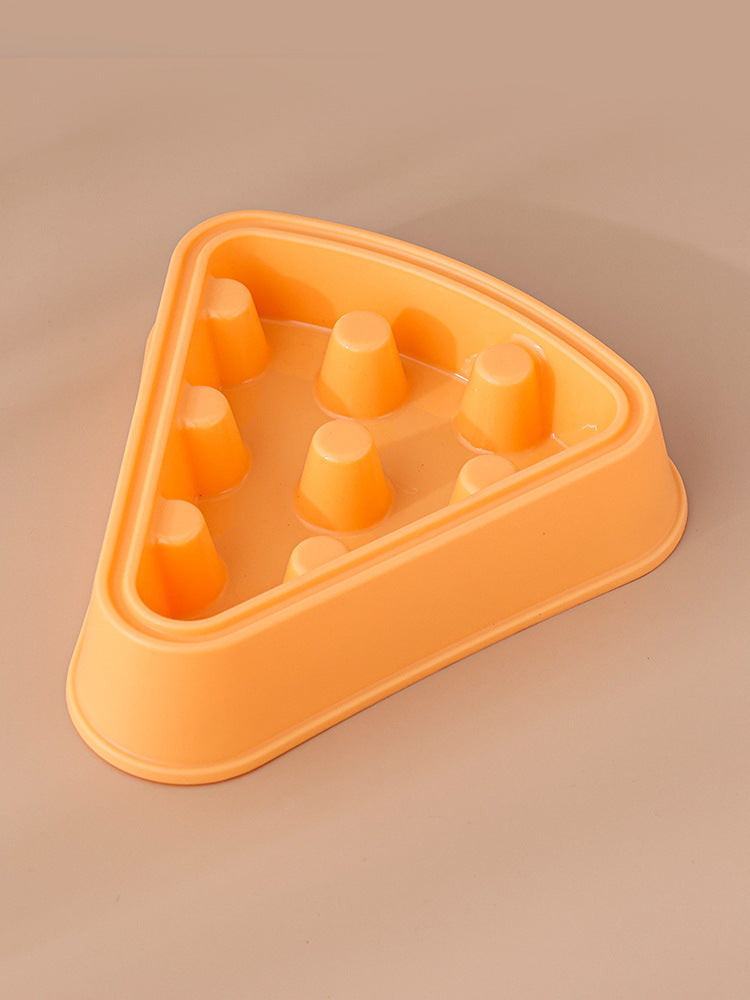Cartoon Pizza Slow Feeder Bowl for Cats & Dogs