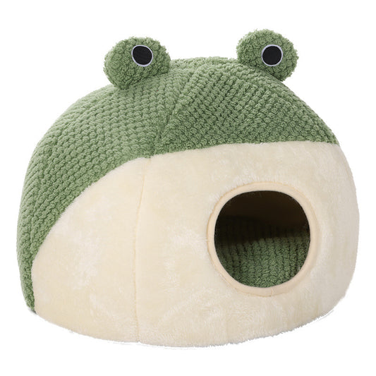 Frog-Themed Pet Bed