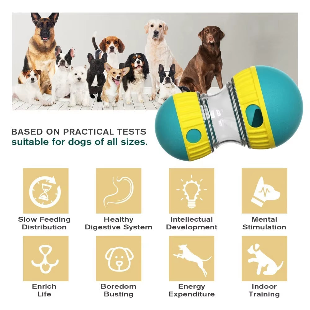 Pet Dog Treat Dispenser Toy for Small Medium Large Dogs Interactive Leaking Food Toy Adjustable Slow Feeder Training Beagle Cat