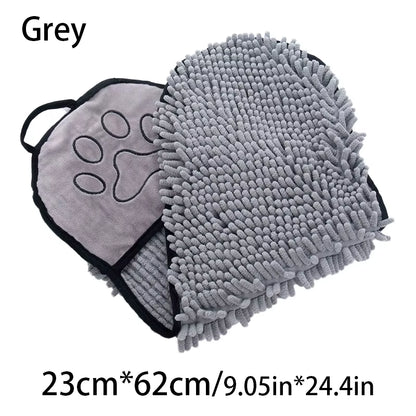 Soft Dog Bath Robe Towel Quick Super Absorbent Pet Bath Towel Cat Bath Towel Convenient Pet Cleaning Washcloth Pet Accessories