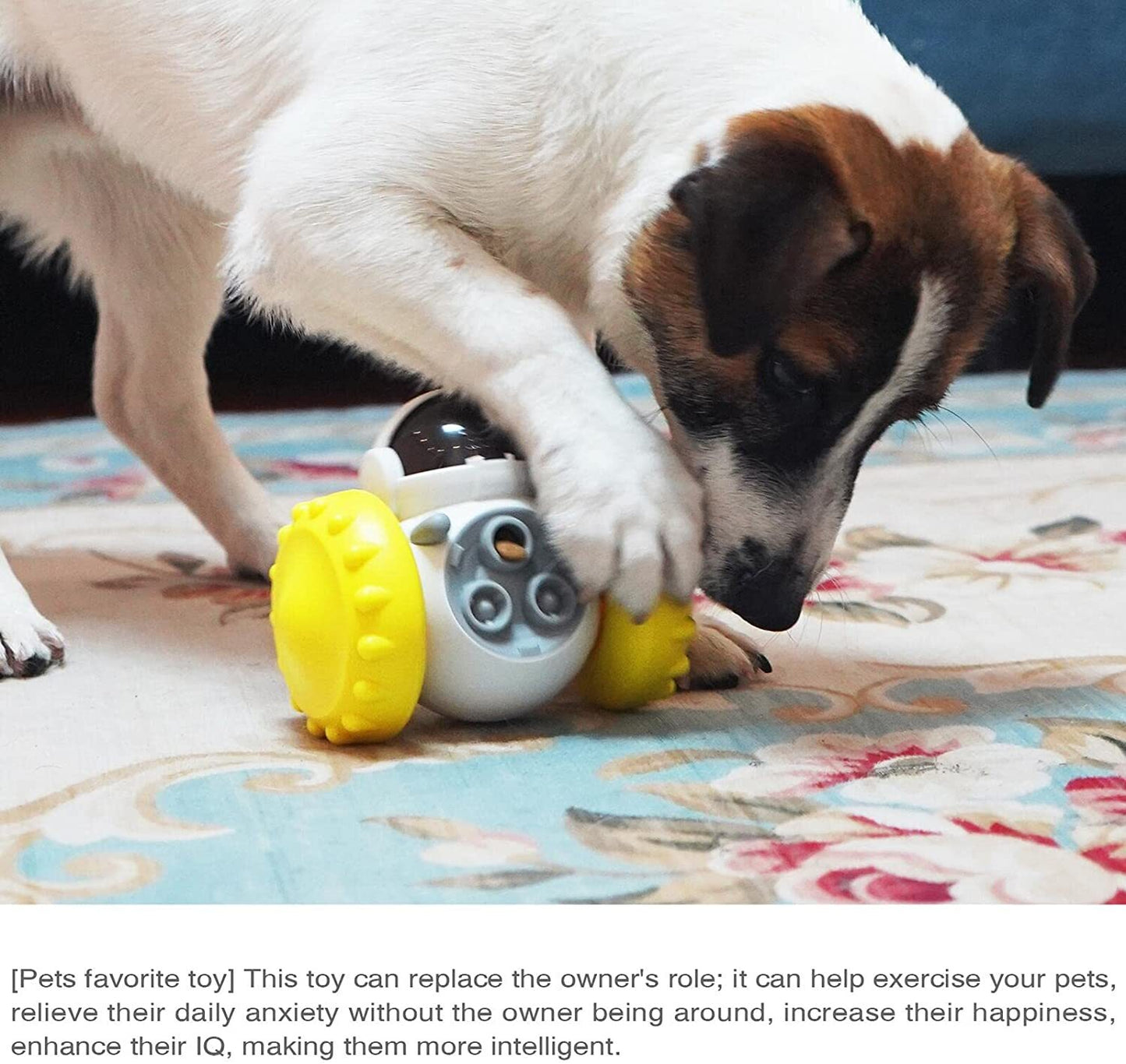 Dog Toys Interactive Food Puzzles Ball for Dogs Cats Pet Slow Feeder Ball Robot