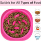 Slow Feeder Dog Bowls, Non Slip Cat Food Bowls, Bloat Stop Maze Pet Dishes, Interactive Feeder for Small Breeds 1 Cup Purple