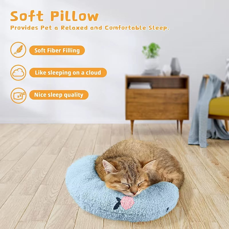 Little Pillow for Cats Fashion Neck Protector Deep Sleep Puppy U-Shaped Pillow Cat Pillow Kitten Headrest Dog Sleeping Pillow