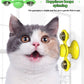 Cat Entertainment Set- Interactive Rotating Disk, Feather Teasers, Tumbler, Windmill Toy - Keeps Cats Active & Engaged