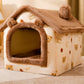Foldable Dog House Pet Cat Bed Winter Dog Villa Sleep Kennel Removable Nest Warm Enclosed Cave Sofa Pets Supplies