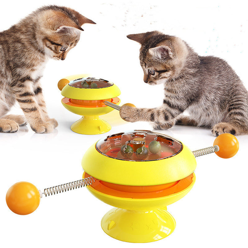 Rotatable Cat Toys Supplies with Catnip Interactive Training Toys for Cats Kitten Cat Accessories Pet Products