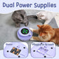 Cat Toys, 2-In-1 Interactive Cat Toys for Indoor Cats, Automatic Cat Toy Balls, Mice Toys Ambush Feather Kitten Toys with 7Pcs Attachments, Dual Power Supplies, Adjustable Speed, Auto On/Off