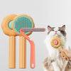 Pet Grooming Brush for Cats and Dogs Self-Cleaning Sliker Brush for Removes Mats Tangles Shedding Brush (Orange)