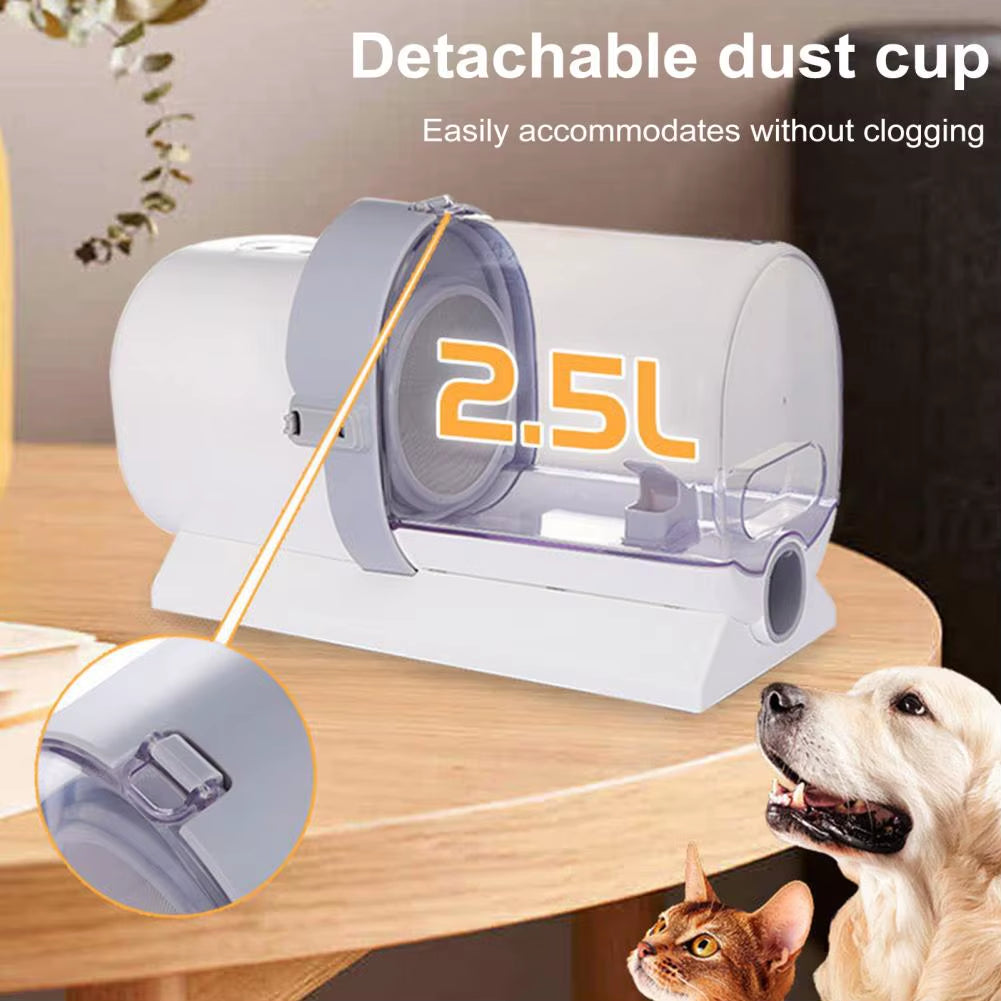 Pet Grooming Vacuum with 4 Limited Combs, Dog Hair Vacuum & Grooming Kit,2.5L Dust Cup Dog Brush Vacuum with Grooming Tools For
