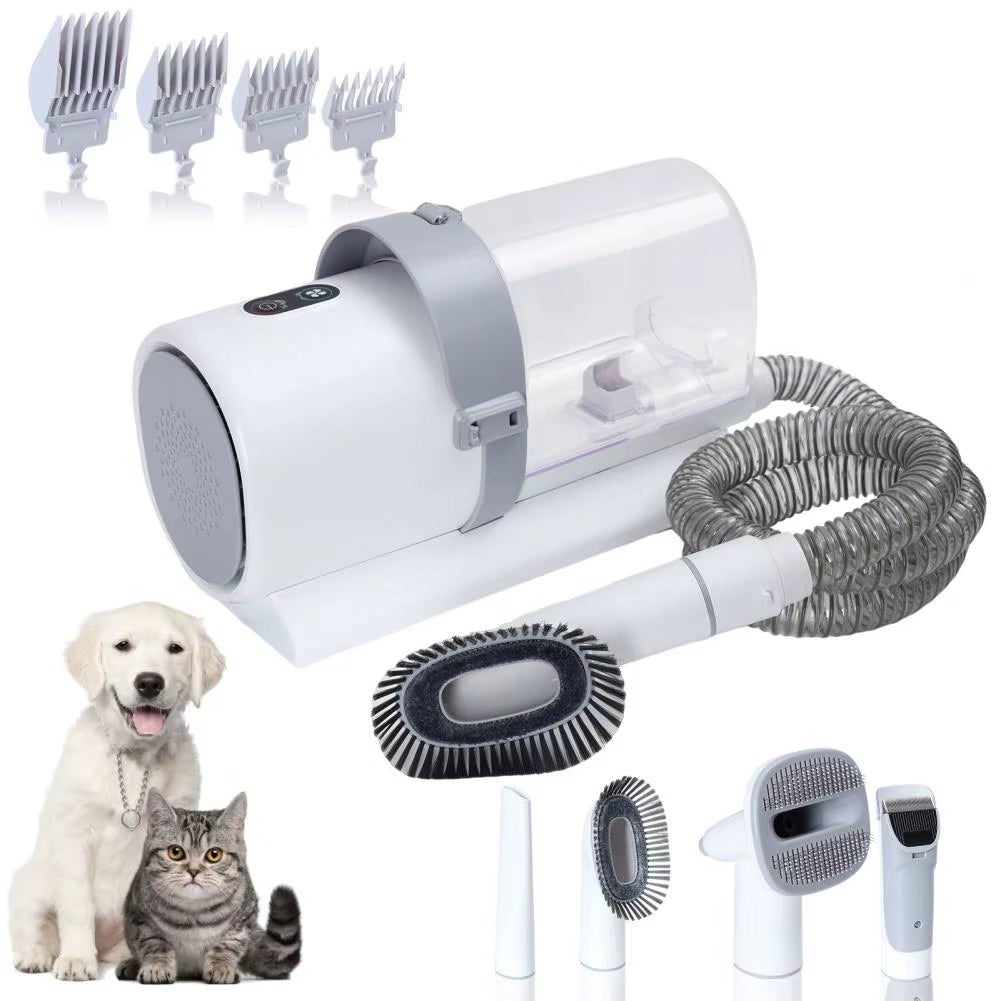 Pet Grooming Vacuum with 4 Limited Combs, Dog Hair Vacuum & Grooming Kit,2.5L Dust Cup Dog Brush Vacuum with Grooming Tools For