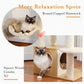 51" Modern Cat Tower for Indoor Cats, Multilevel Cat Tree Cat Play House with Large Cat Condo, Beige