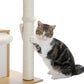 51" Modern Cat Tower for Indoor Cats, Multilevel Cat Tree Cat Play House with Large Cat Condo, Beige