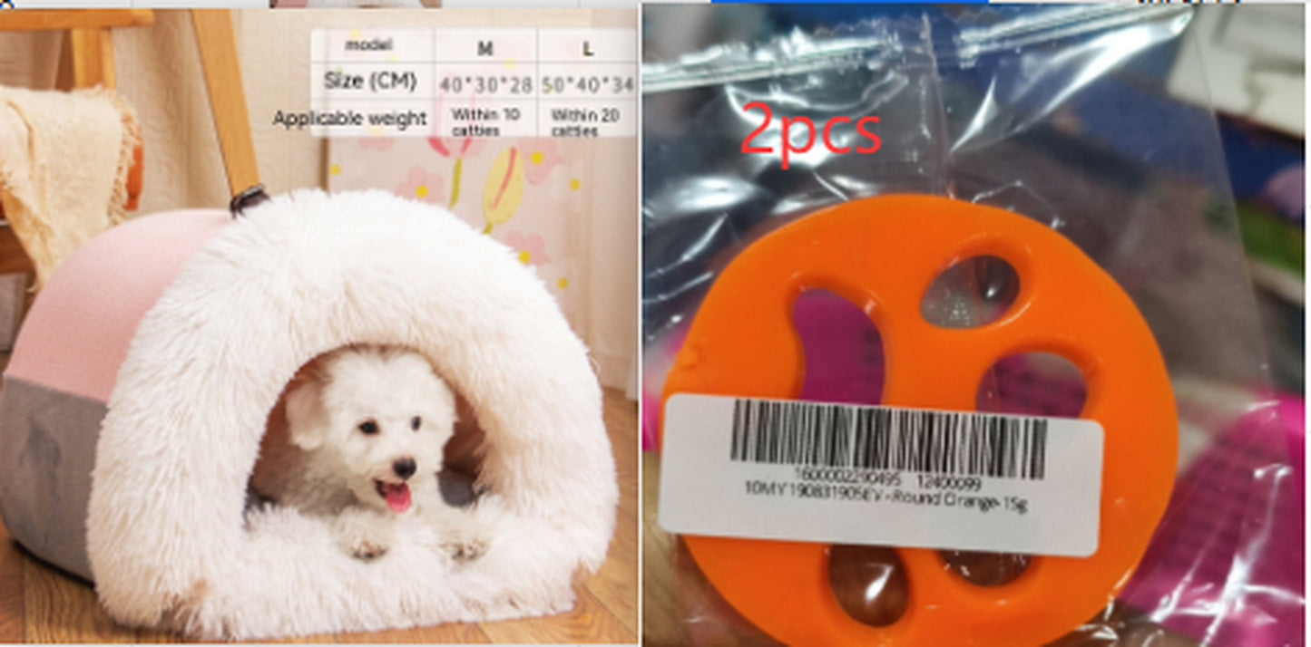 New Splice Portable Pet Nest Portable Autumn and Winter Warm Dog Nest Moisture-Proof Long Fur Cat Nest Cross Border Pet Nest