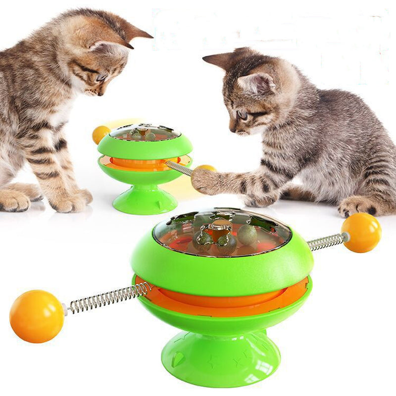 Rotatable Cat Toys Supplies with Catnip Interactive Training Toys for Cats Kitten Cat Accessories Pet Products