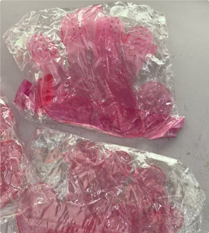 Pet Finger Grooming & Bath Brush