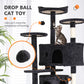 54 Inch Cat Trees and Towers for Indoor Cats, Cat Condo Scratching Post for Adult Cats, Multi-Level Cat Towers for Small Cats, Dark Gray
