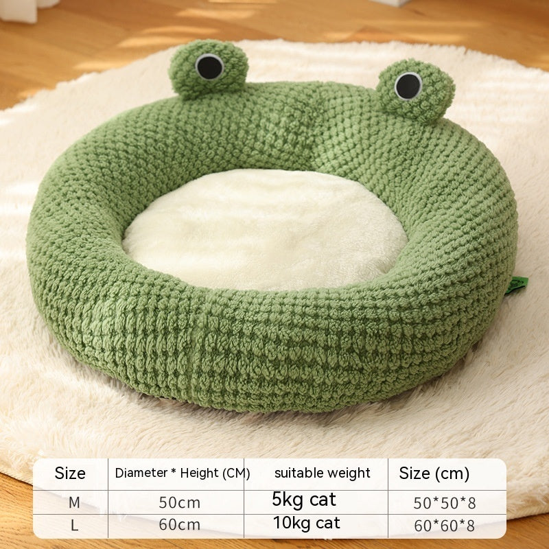 Frog-Themed Pet Bed