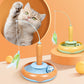 2-in-1 Interactive Cat Turntable Toy with Feather