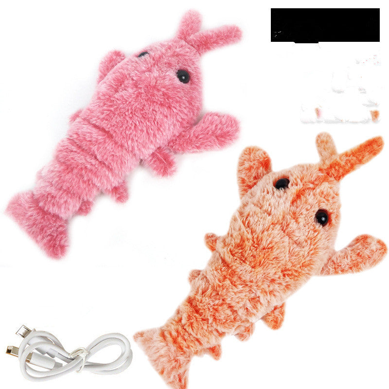 USB Rechargeable Electric Jumping Shrimp Cat Toy