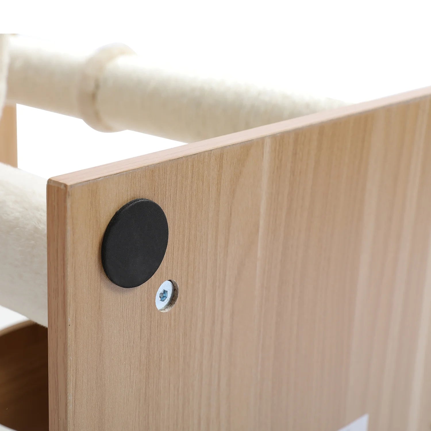 51" Modern Cat Tower for Indoor Cats, Multilevel Cat Tree Cat Play House with Large Cat Condo, Beige