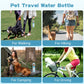 Dog Water Bottle with Food Container, 3 in 1 Outdoor Portable Pet Dispenser,Leak Proof Travel Dog Bowls for Walking Hiking