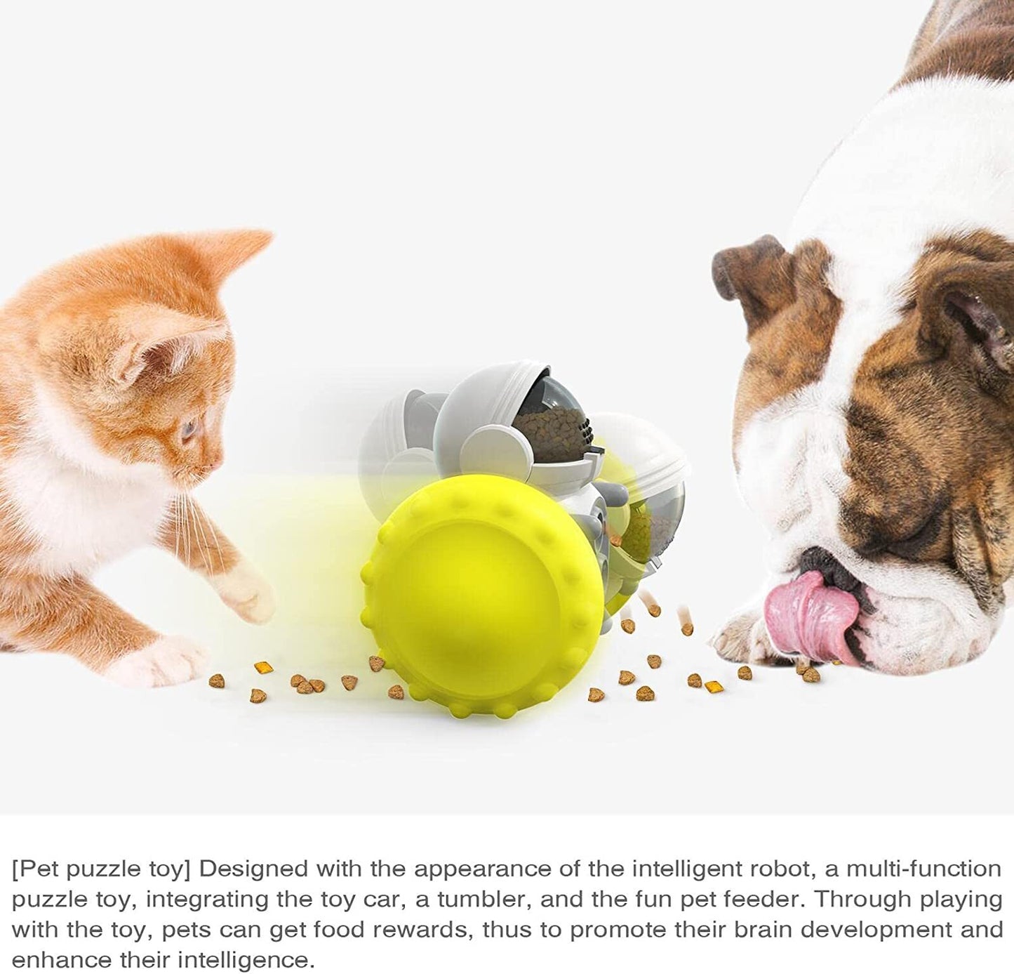 Dog Toys Interactive Food Puzzles Ball for Dogs Cats Pet Slow Feeder Ball Robot