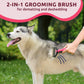 Deshedding Brush - Double-Sided Undercoat Rake for Dogs & Cats - Shedding Comb and Dematting Tool for Grooming, Extra Wide KK21 KK21