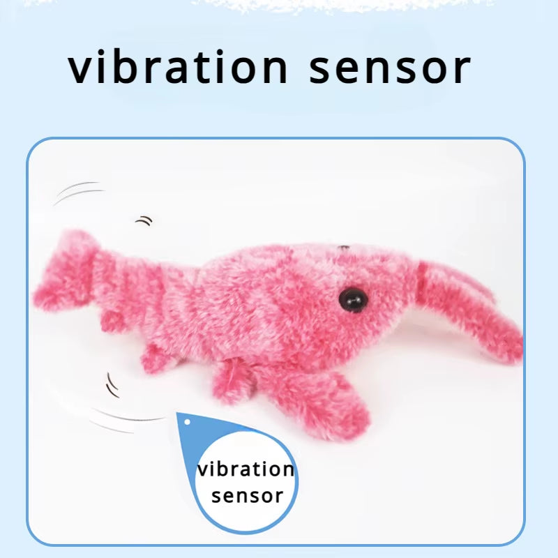 New Cat Toys Electric Lobster USB Rechargeable Simulation Jumping Shrimp Plush Electric Pet Teasing Cat Dogs Toys Pet Supplies