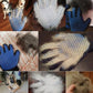 Pet Grooming Gloves Brush Dog Cat Hair Remover Mitt Massage Deshedding 1 Pair Blue