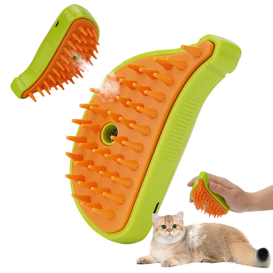 3-in-1 Electric Steam Pet Brush