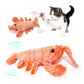 USB Rechargeable Electric Jumping Shrimp Cat Toy