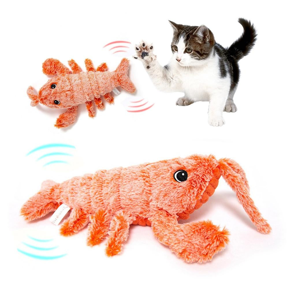 USB Rechargeable Electric Jumping Shrimp Cat Toy