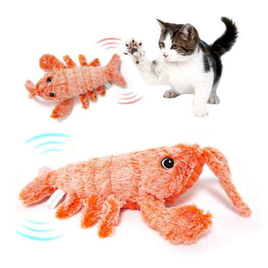 USB Rechargeable Electric Jumping Shrimp Cat Toy